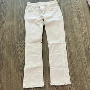 DL1961 Mara Instasculpt Straight Ankle Jeans Mid Rise Denim Oakley White Size 26